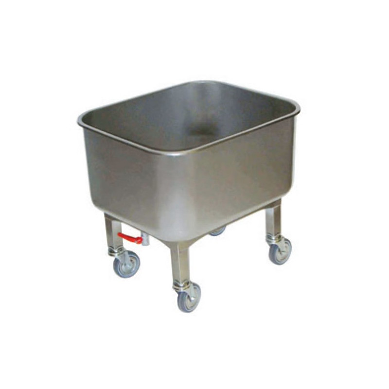 CUVE ROULANTE INOX 80 LITRES AVEC ROBINET DE VIDANGE