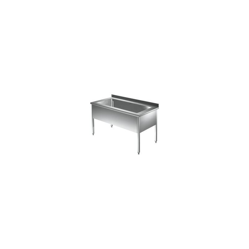 PLONGE INOX 1400X700X850 MM 1 GRAND BAC 1200X700 MM SANS EGOUTTOIR (1 en stock)